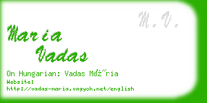 maria vadas business card